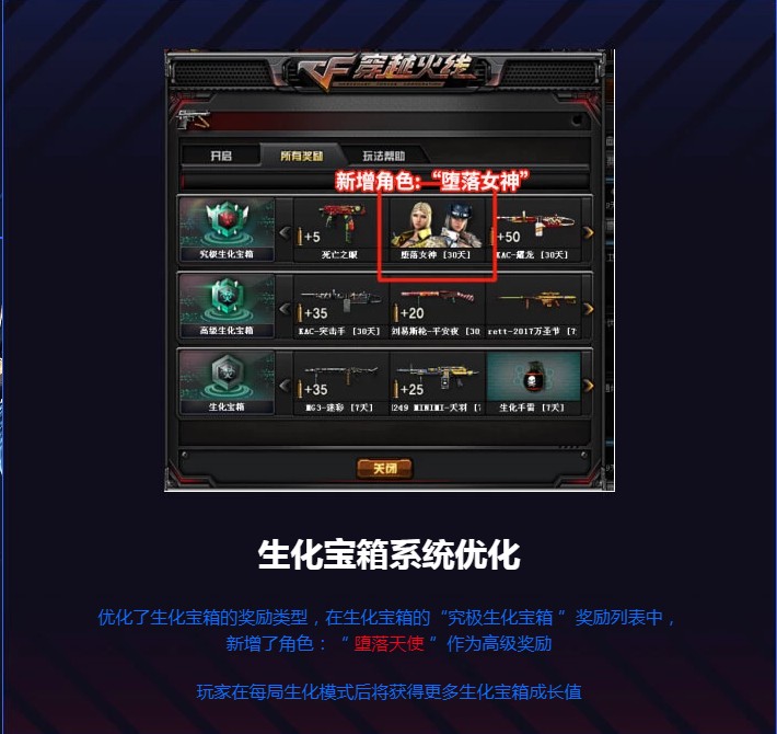 《CF》免费王者角色堕落女神获取攻略